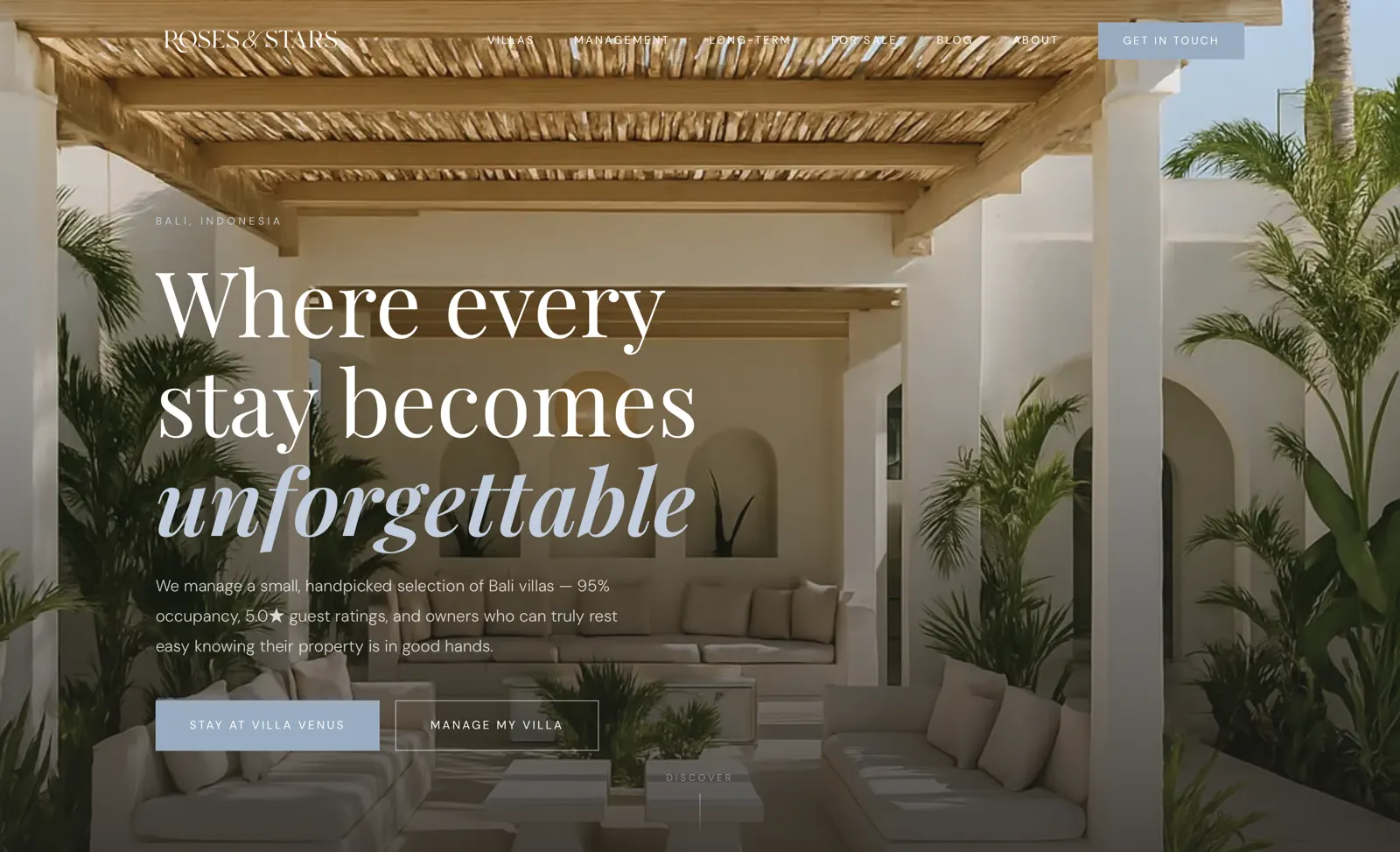 Turnkey villa management + real estate company Bali